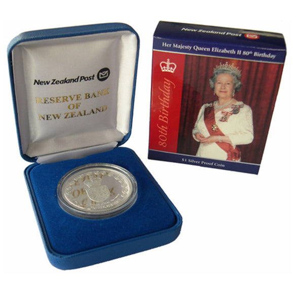 2006 - New Zealand - $1 - 80th Birthday of H.M. Queen Elizabeth II - Ag999