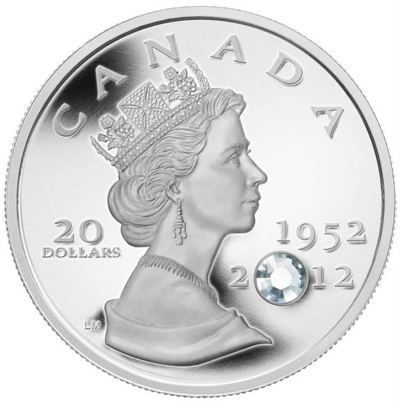 2012 - Canada - $20 - (1952-) The Queen's Diamond Jubilee With Crystal <br> (no sleeve)