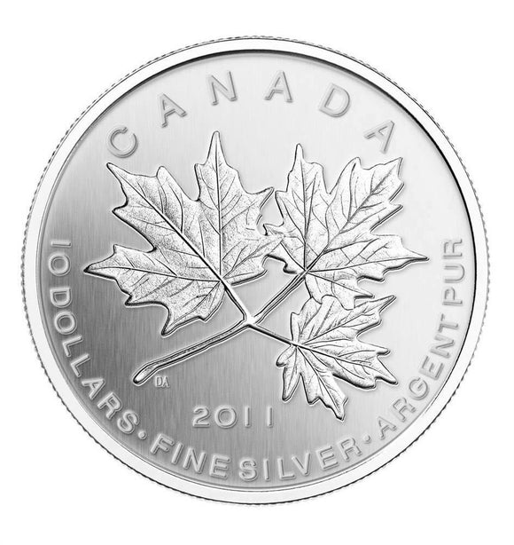 2011 - Canada - $10 - 1/2 oz - Maple Leaf Forever <br> (no sleeve)