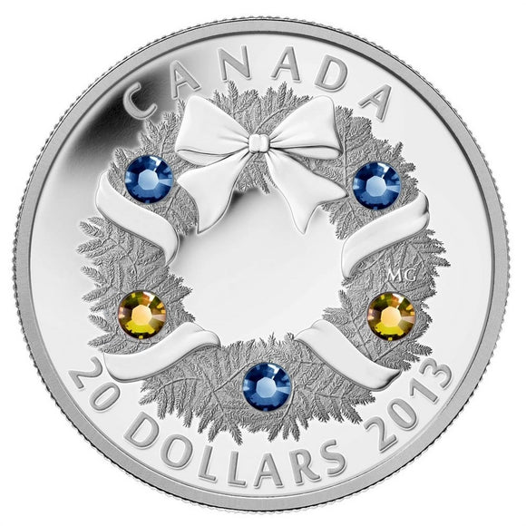 2013 - Canada - $20 - Holiday Wreath <br> (no sleeve)