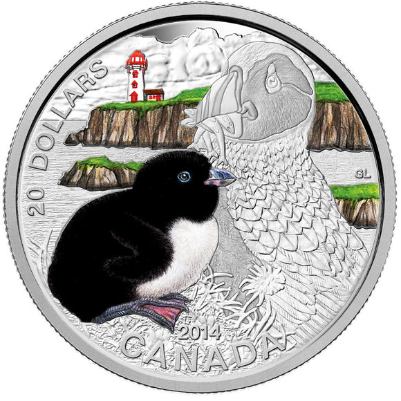 2014 - Canada - $20 - Baby Animals Series, Atlantic Puffin <br> (no sleeve)