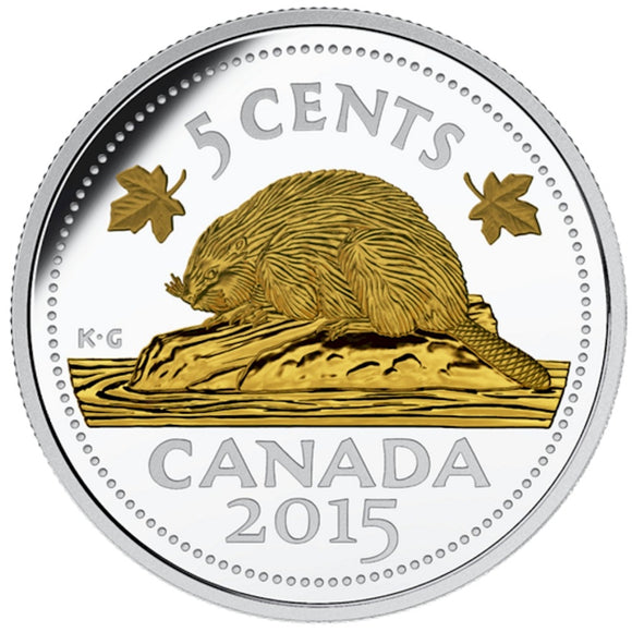 2015 - Canada - 5c - The Beaver <br> (no box)