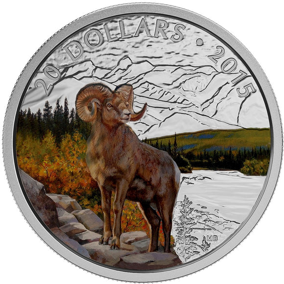 2015 - Canada - $20 - Majestic Animal Series - Bighorn Sheep <br> (no sleeve)