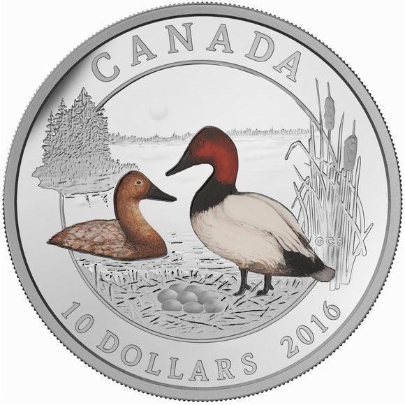 2016 - Canada - $10 - Canvasback <br> (no sleeve)