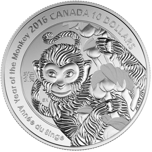 2016 - Canada - $10 - Year of the Monkey