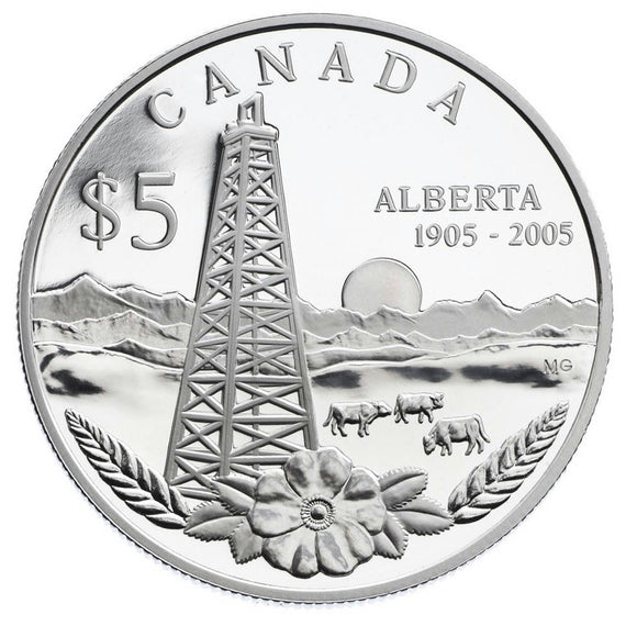 2005 - Canada - $5 - Alberta Centennial <br> (no sleeve, box)