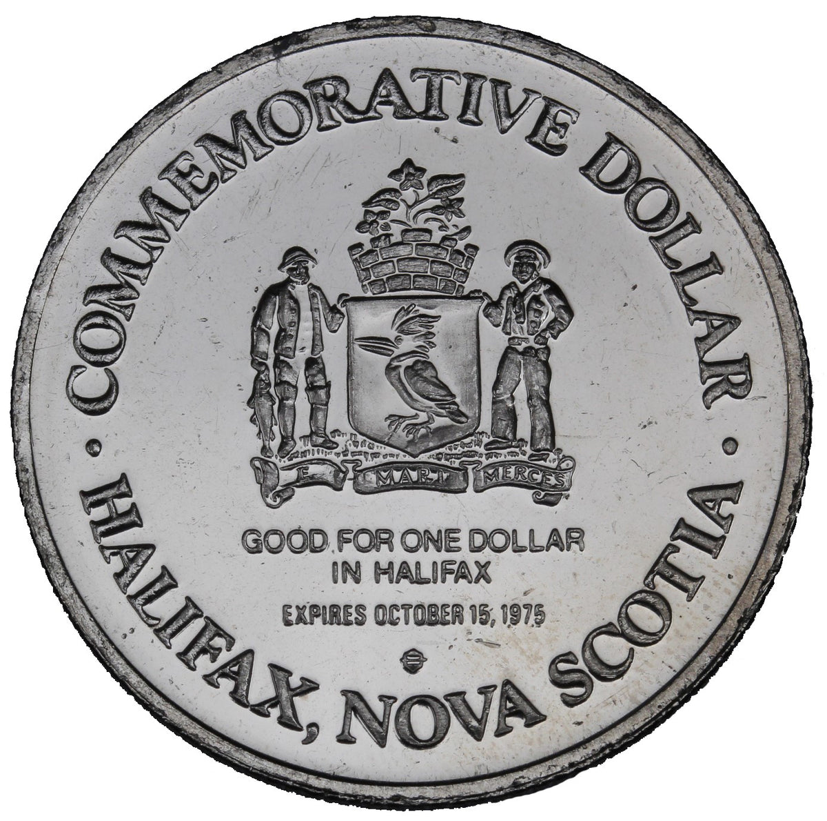 1975 Halifax / Dartmouth 1 Municipal Trade Token UNC MK Coins