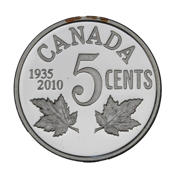 2010 (1935-) - Canada - 5c - George V, Sterling Silver <br> (no sleeve, box and COA)