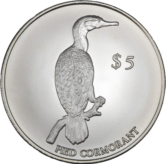 2000 - New Zealand - $5 - Pied Cormorant