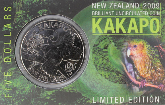 2009 - New Zealand - $5 - Kakapo - BU