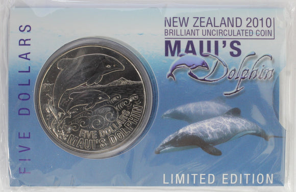 2010 - New Zealand - $5 - Maui's Dolphin - BU