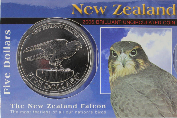 2006 - New Zealand - $5 - New Zealand Falcon - BU