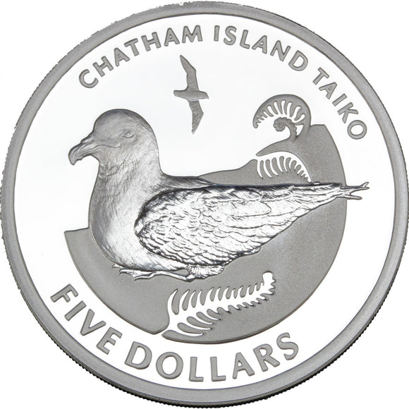 2004 - New Zealand - $5 - Chatham Island Taiko - Ag999