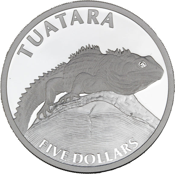 2007 - New Zealand - $5 - Tuatara - Ag999