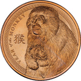 1 oz - Copper Round - Year of the Monkey