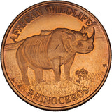 1 oz - Copper Round - African Wildlife (Rhinoceros)