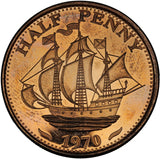 1970 - 1 oz - Copper Round - Half Penny