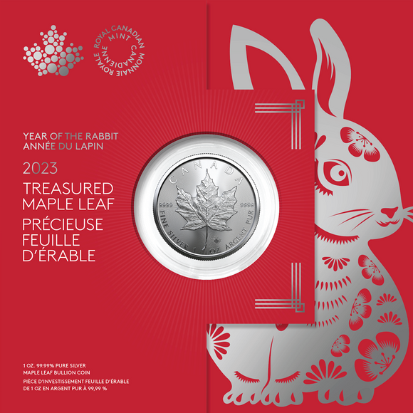 2023 - Canada - $5 - Treasured Maple Leaf: Year Of The Rabbit