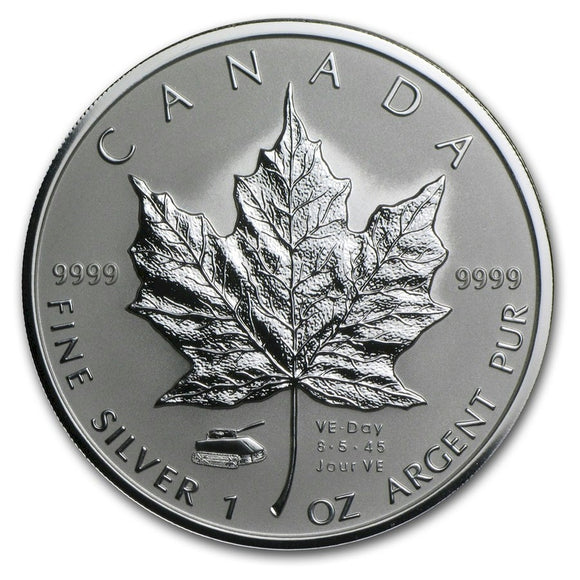2005 - Canada - $5 - Maple Leaf - privy V-E Day