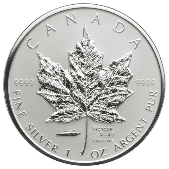 2005 - Canada - $5 - Maple Leaf - privy V-J Day