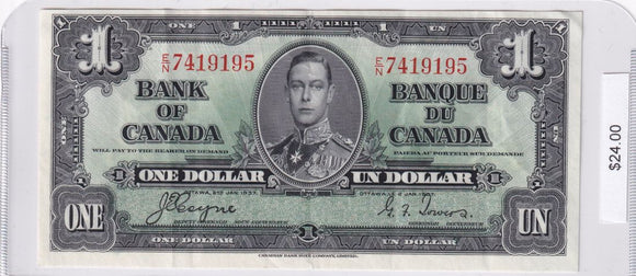 1937 - Canada - 1 Dollar - Coyne / Towers - E/N 7419195