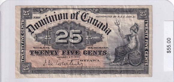 1900 - Canada - 25 Cents - Courtney