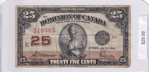 1923 - Canada - 25 Cents - McCavour / Saunders - 516385