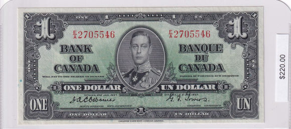 1937 - Canada - 1 Dollar - Osborne / Towers - E/A 2705546