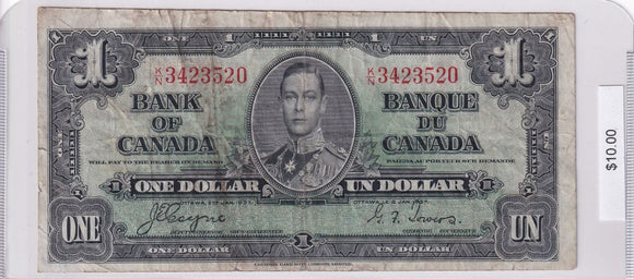 1937 - Canada - 1 Dollar - Coyne / Towers - K/N 3423520