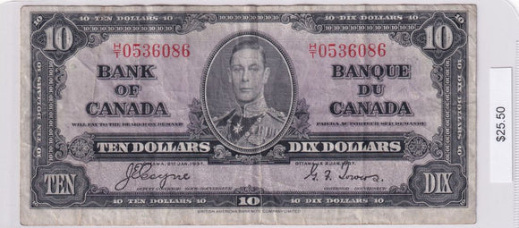 1937 - Canada - 10 Dollars - Coyne / Towers - H/T 0536086