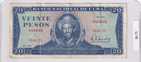 1983 - Cuba - 20 Pesos - 056898