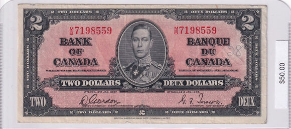1937 - Canada - 2 Dollars - Gordon / Towers - M/B 7198559