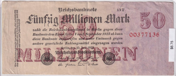 1923 - Germany - 50 Millionen Mark - 00377136