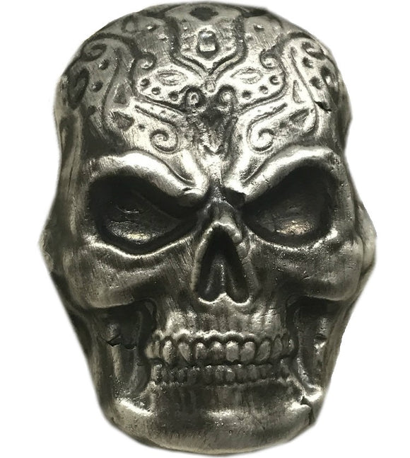 10 oz - Skull - Fine Silver