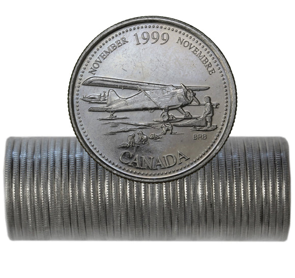 1999 - 25c - November, The Airplane Opens the North - Mint Roll (40 pcs)