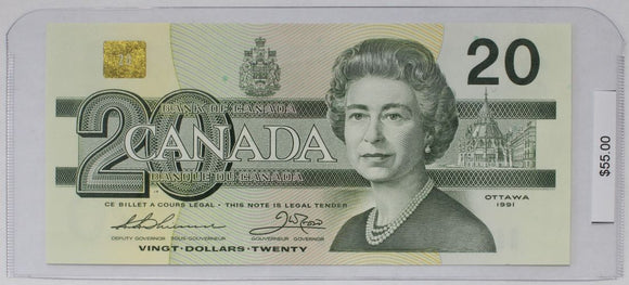 1991 - Canada - 20 Dollars - Thiessen / Crow - EIC6756275