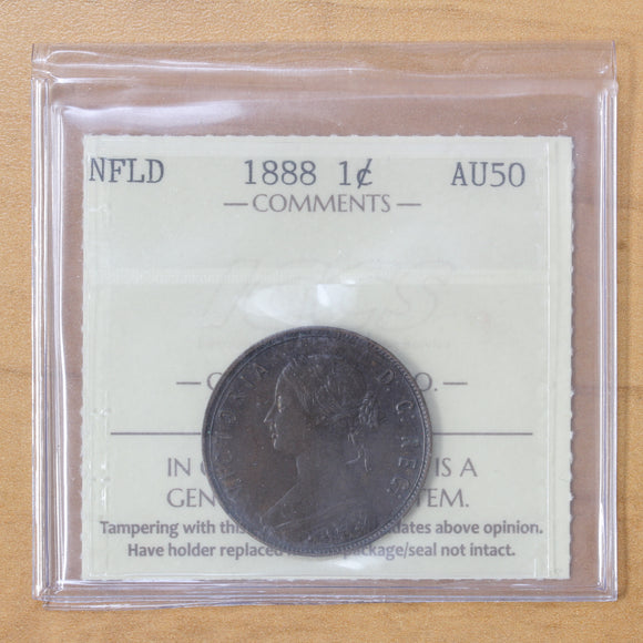 1888 - Newfoundland - 1c - AU50 ICCS - retail $750