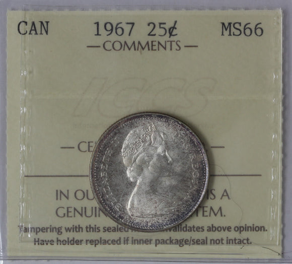 1967 - Canada - 25c - MS66 ICCS