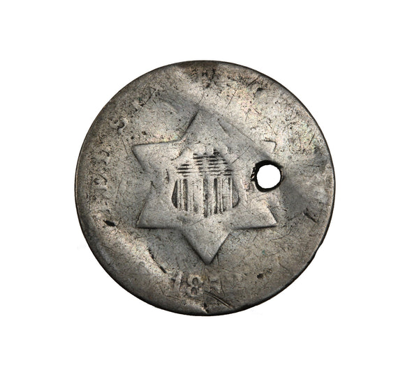 1852 - USA - 3c - Silver - AG3 - retail $36