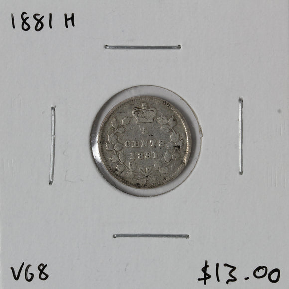 1881 H - Canada - 5c - VG8