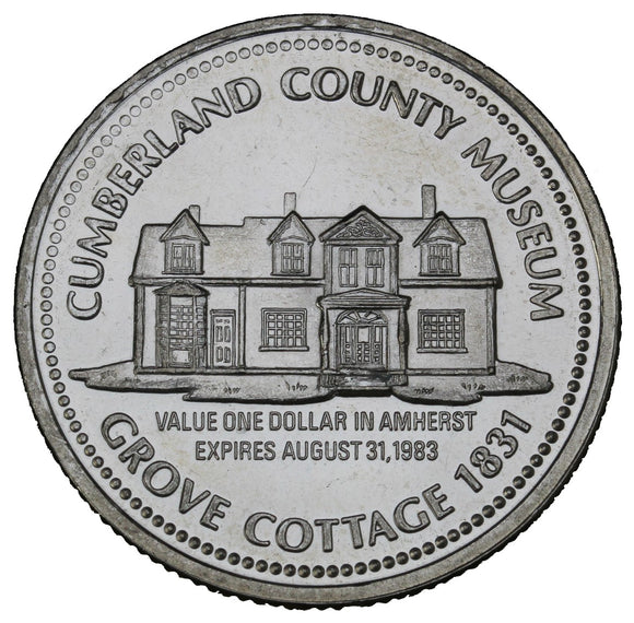1983 - Amherst - $1 Municipal Trade Token - UNC