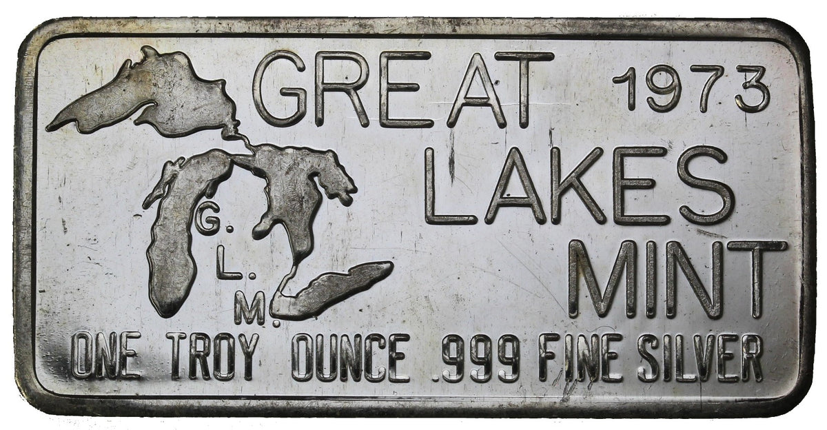 1 oz - Great Lakes Mint - Labor Day 1973 - Fine Silver Bar – MK Coins