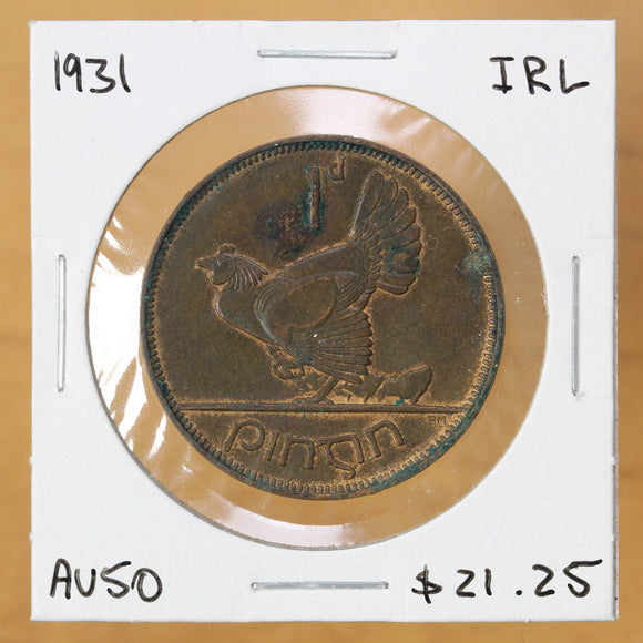 1931 - Ireland - Penny - AU50