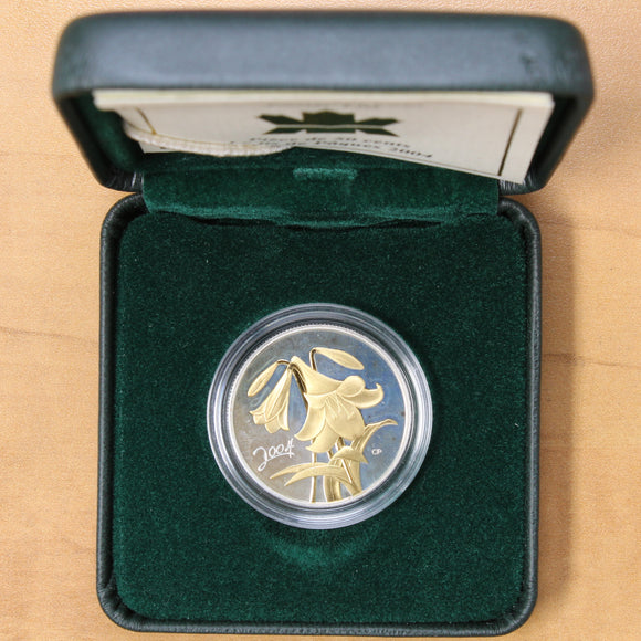 2004 - Canada - 50 cents - Golden Easter Lilly - Proof - retail $20