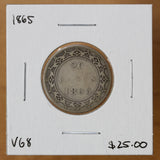 1865 - Newfoundland - 20c - VG8 - retail $25
