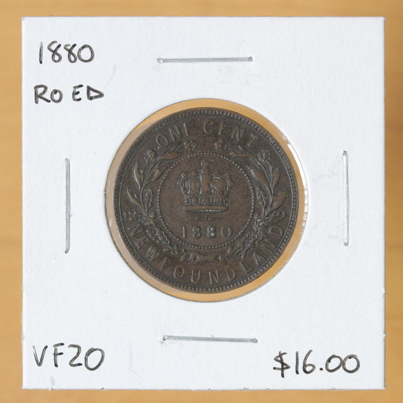 1880 - Newfoundland - 1c - R0 ED - VF20 - retail $16