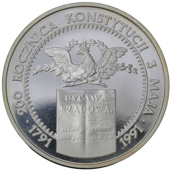 1991 - Poland - 200,000 Zlotych - 200th Anniversary of Polish Constitution