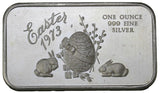 1 oz - Easter 1973 - Fine Silver Bar
