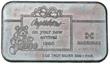 1 oz - Congratulations 1985 - Fine Silver Bar