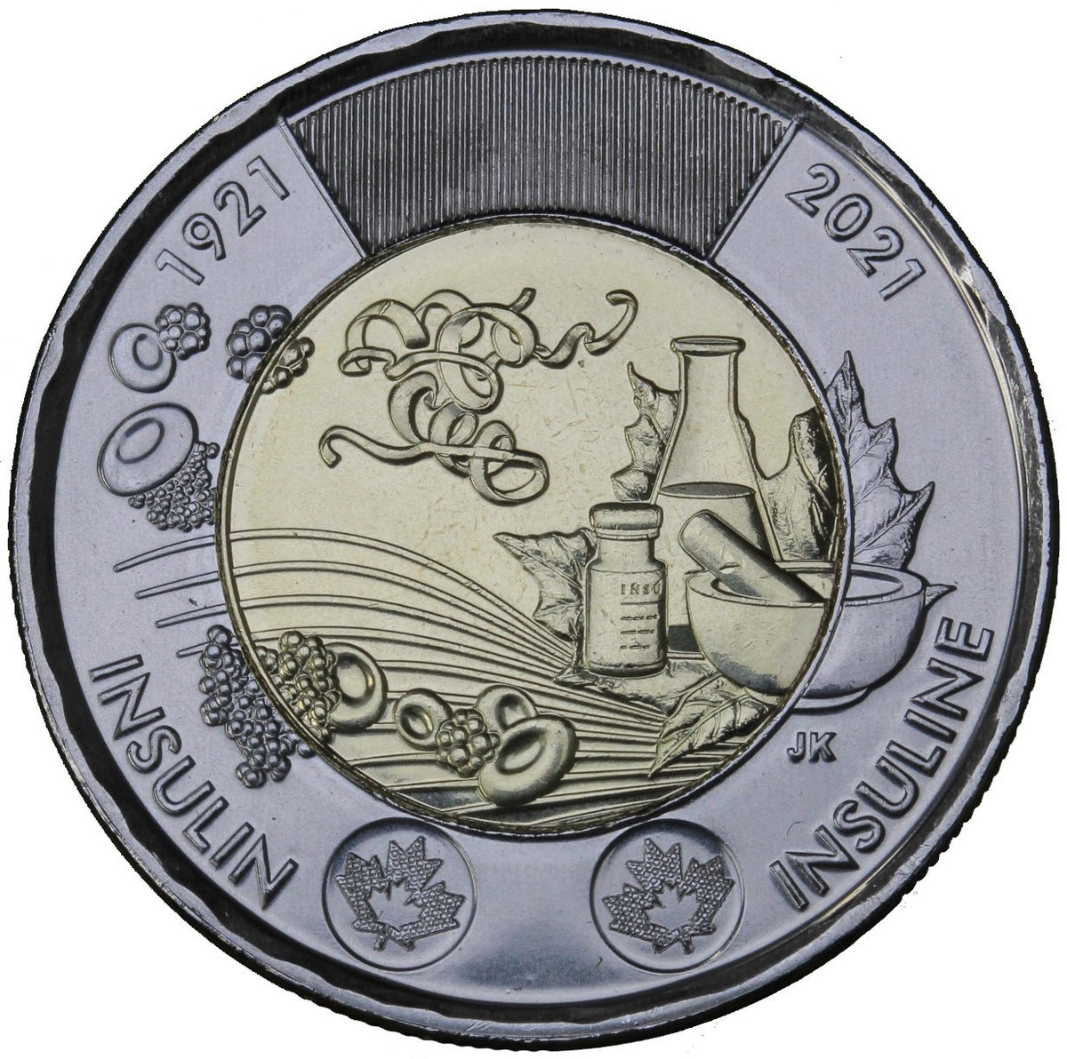 2021 - Canada - $2 - Discovery of Insulin (uncoloured) – MK Coins